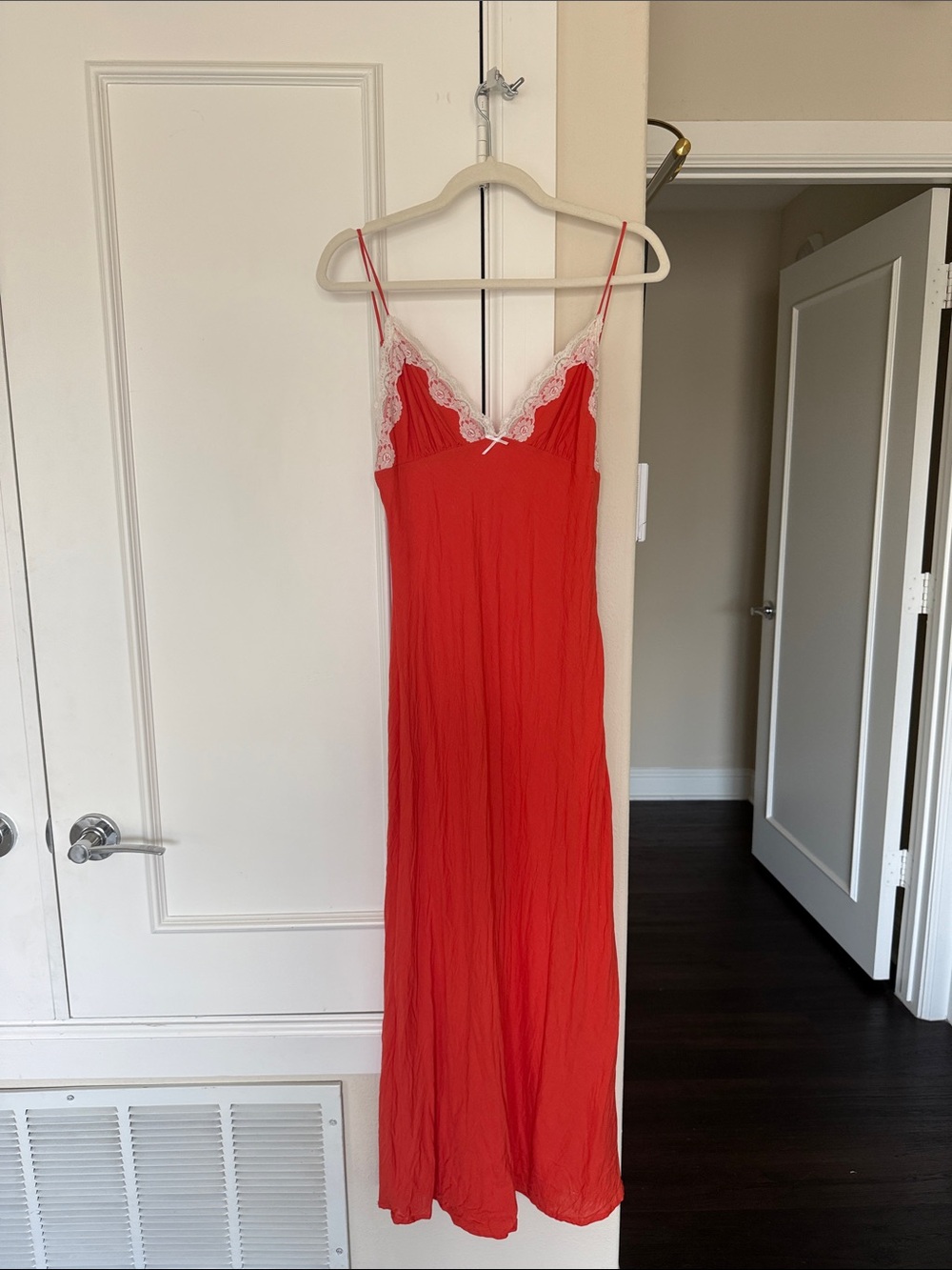 Lace-Trim Slip Dress